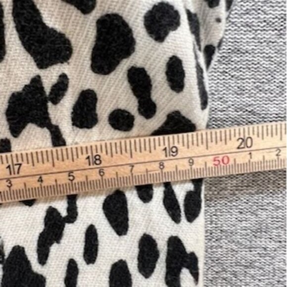 ZARA Womens Coat Jacket Small Leopard Print Black/White Single Buttoned Preppy - Picture 11 of 16